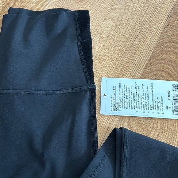 Lululemon Velvet Trim Align Pant 28” - Picture 2 of 3
